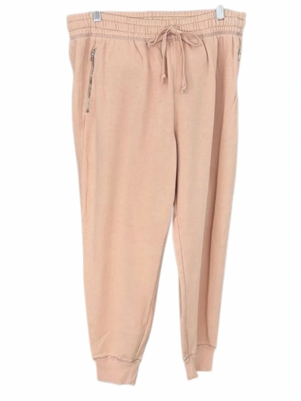 NWOT never worn aerie Blush Fleece-Lined Jogger Pants, side zip pockets sz L.